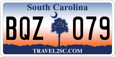 SC license plate BQZ079