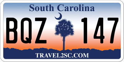 SC license plate BQZ147