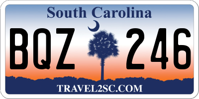 SC license plate BQZ246
