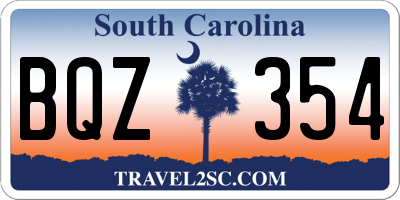 SC license plate BQZ354