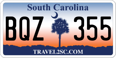 SC license plate BQZ355