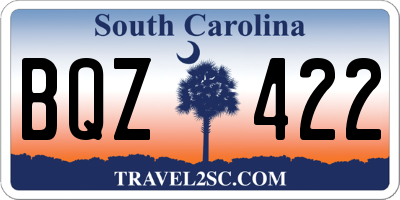 SC license plate BQZ422