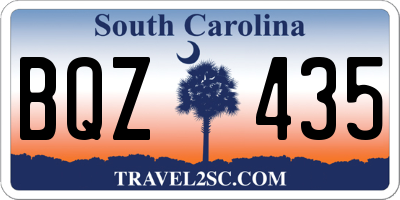 SC license plate BQZ435