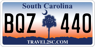 SC license plate BQZ440