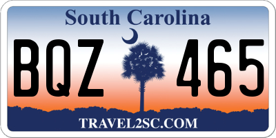 SC license plate BQZ465