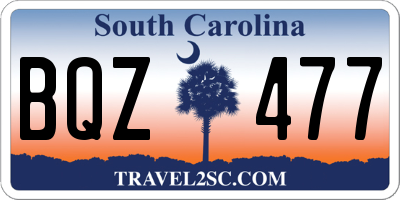 SC license plate BQZ477