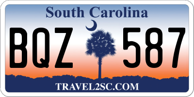 SC license plate BQZ587