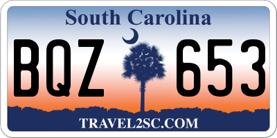 SC license plate BQZ653
