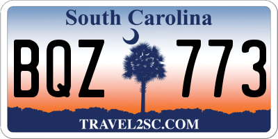 SC license plate BQZ773