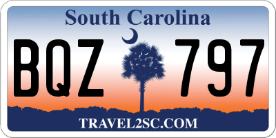 SC license plate BQZ797