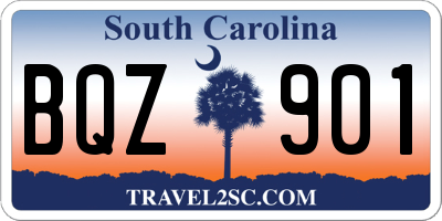 SC license plate BQZ901