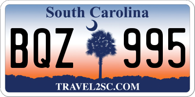 SC license plate BQZ995