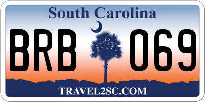 SC license plate BRB069