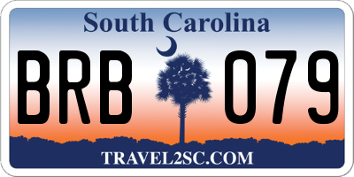 SC license plate BRB079