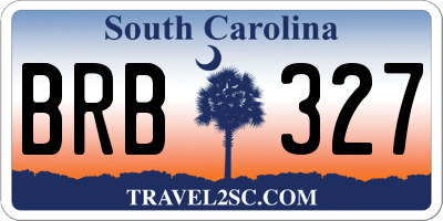 SC license plate BRB327