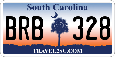 SC license plate BRB328