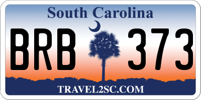 SC license plate BRB373