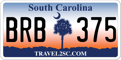 SC license plate BRB375