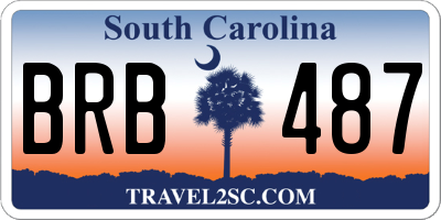 SC license plate BRB487