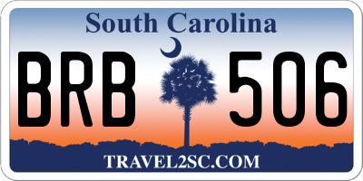 SC license plate BRB506