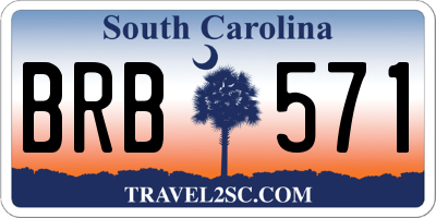SC license plate BRB571
