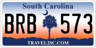 SC license plate BRB573