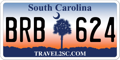 SC license plate BRB624