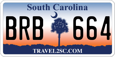 SC license plate BRB664