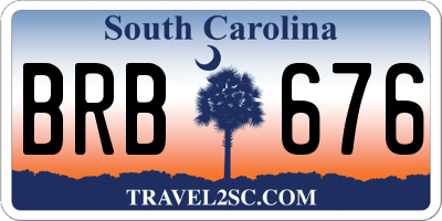 SC license plate BRB676