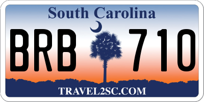 SC license plate BRB710