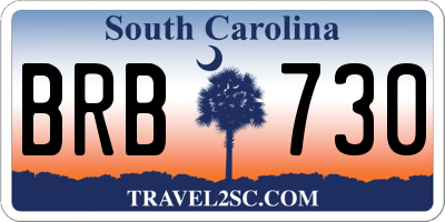 SC license plate BRB730