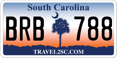 SC license plate BRB788