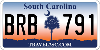 SC license plate BRB791