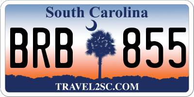 SC license plate BRB855