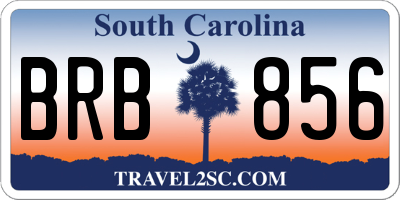 SC license plate BRB856