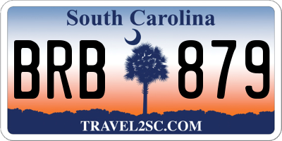 SC license plate BRB879