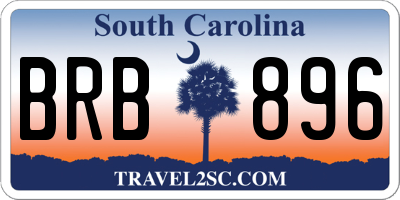 SC license plate BRB896