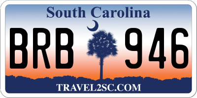 SC license plate BRB946