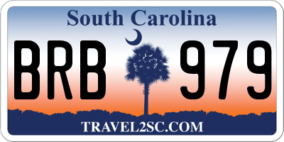 SC license plate BRB979