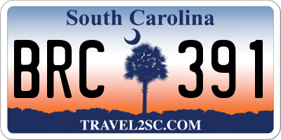 SC license plate BRC391