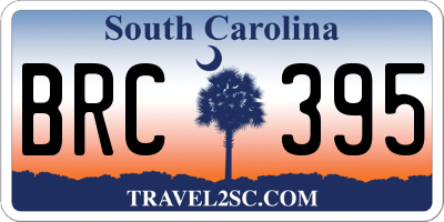 SC license plate BRC395