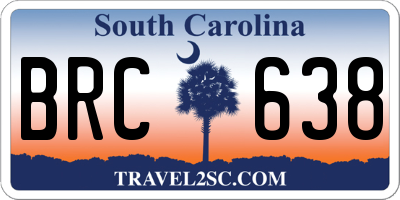 SC license plate BRC638