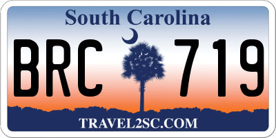 SC license plate BRC719