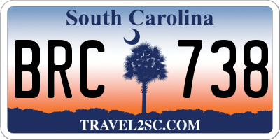 SC license plate BRC738