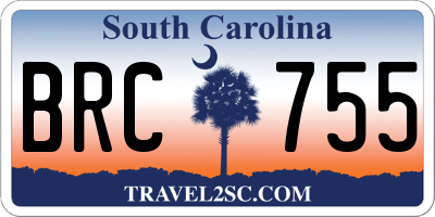 SC license plate BRC755