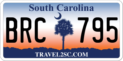 SC license plate BRC795