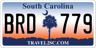 SC license plate BRD779