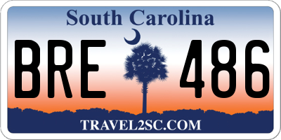 SC license plate BRE486