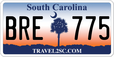 SC license plate BRE775