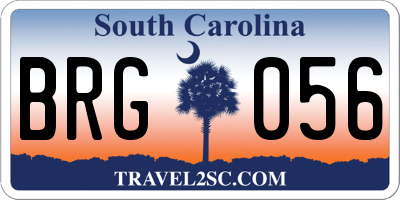 SC license plate BRG056